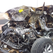 GMC was going more than 200 km in kuwait crashed in to a bus