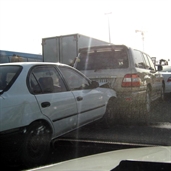 Long line of cars in dubai