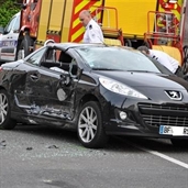 Peugeot 206cc Accident in france