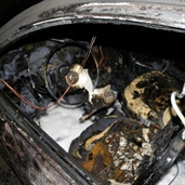 Ford on fire in Czech republic