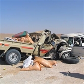 Head-on Accident in the desert of Oman