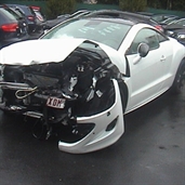 Peugeot RCZ Limited Edition 050/200 head on crash in france