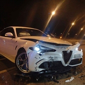 AlfaRomeo Giulia Quadrifoglio crashed in Switzerland