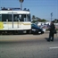 Train crashed police car in california