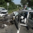 Head on bad accident between skoda and ford