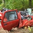 Peugeot crashed into the woods