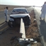 A guard rail break through saudi driver car
