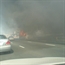 Bus on Fire on a highway in dubai