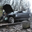 Honda civic rollover into and stopped on the railroad