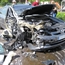 Peugeot 607 crashed into Toyota truck in france