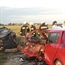 Head on accident between honda odyssey van and Suzuki car