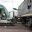 Train crashed into 18 wheeler while making illegal U-Turn